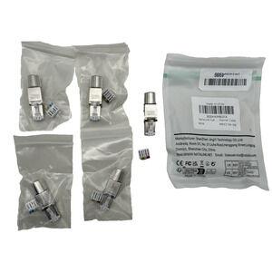 Cat7 Cat6A RJ45 Connector 5-Pack Tool-Free Zinc Alloy Shielded Ethernet Termi...